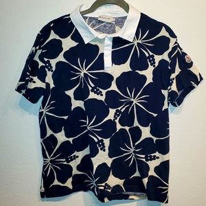Moncler Flower Polo Shirt